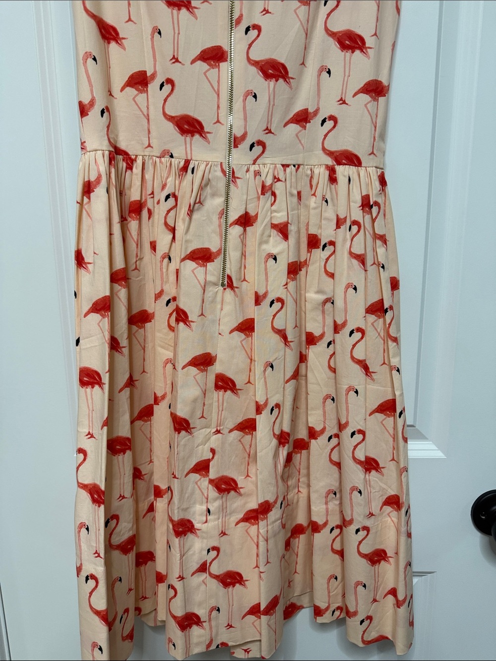 kate spade Pink Flamingo Print Sleeveless Fit-and-Flare Dress 🦩☀️💕 - Picture 10 of 11
